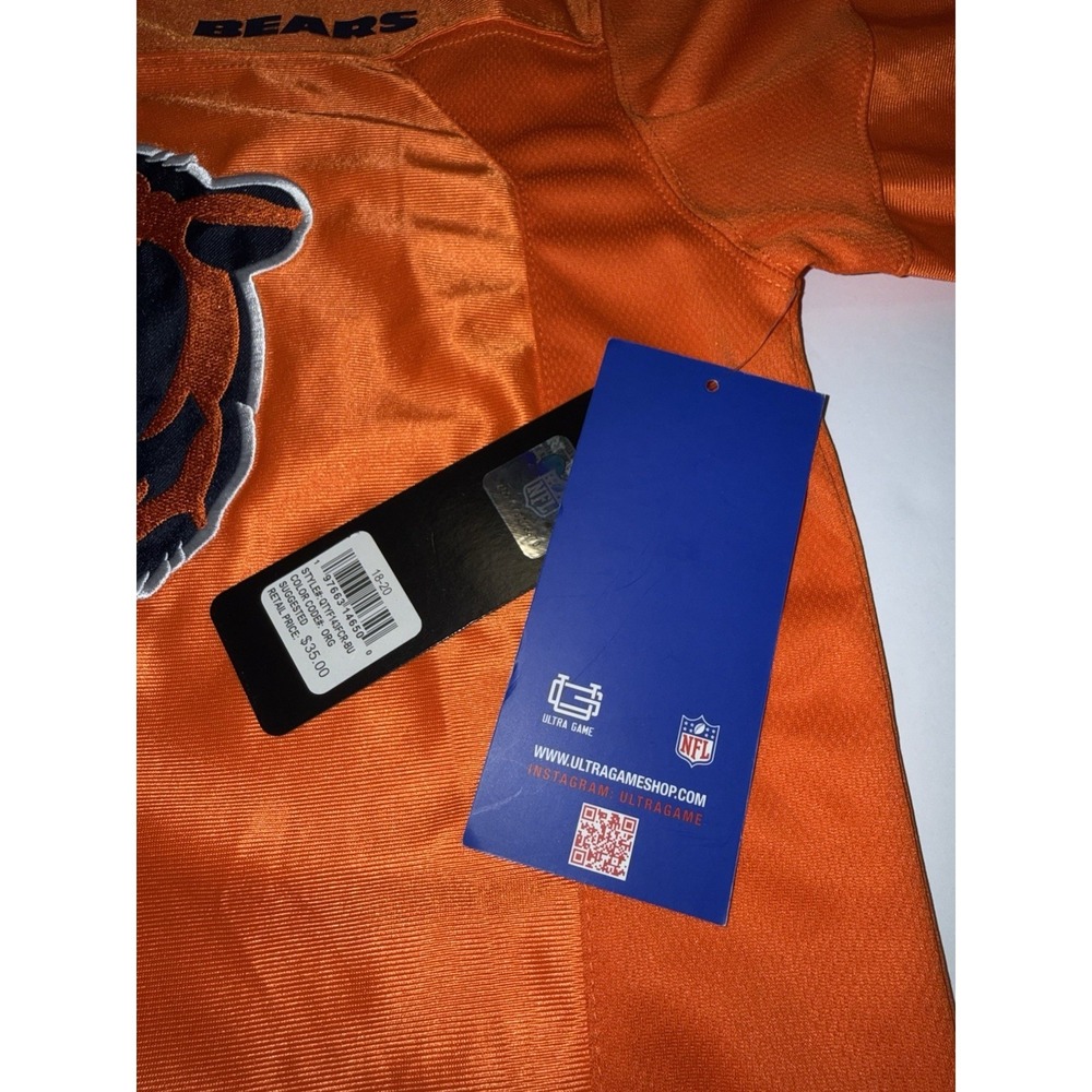Chicago Bears Youth Jersey Shirt Orange NFL Team Apparel 18-20 Football Kids NWT - Picture 9 of 13